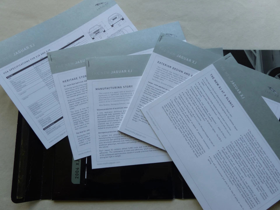 Jaguar New 2004 XJ XJ8 XJR - US-Pressemappe CD-Rom press-kit 01.2003 USA - Bild 4 von 4