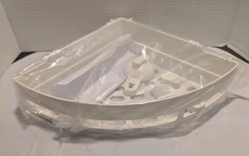 Corner Bathroom Shelf w/ Suction Cups- Space Saving White. Inochi. NEW - Picture 5 of 5