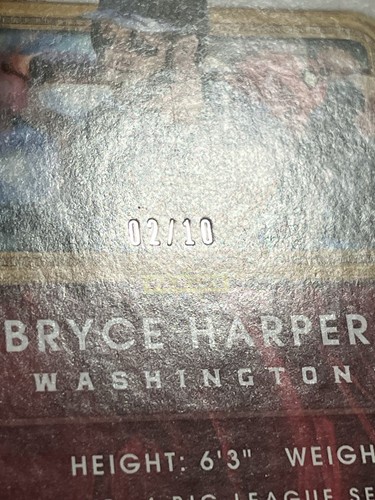 BRYCE HARPER 2016 Diamond Kings Jumbo Materials GOLD Game Used Patch 2/10! SSP - Picture 3 of 3