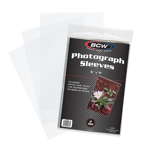 BCW 6x9 Photo Sleeves (100 ct) - Acid Free, No PVC | for Albums, and Storage ...