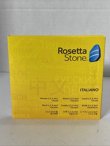 Rosetta Stone ITALIANO Italian Level 1 2 3 4 & 5 Version 4 OPEN BOX w/ Code - Picture 4 of 10