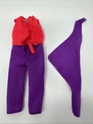 Vintage 1980 My First Barbie Fashion Purple/Red Orange JUMPSUIT & SCARF #1911