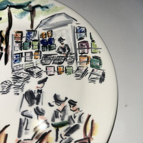 Gien Joli Paris Creation Caroline Saint Georges Plate Les Grands Boulevards 6.5 - Picture 3 of 5