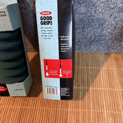 2 Pkgs OXO Good Grips Seifenspender Schale Stab Schwamm Nachfüllpack Auslaufmodell Rarität - Bild 2 von 2