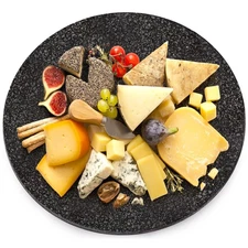 Marble Lazy Susan, Natural Marble Round Tray Turntable Cake Stand, 12" Lazy S...