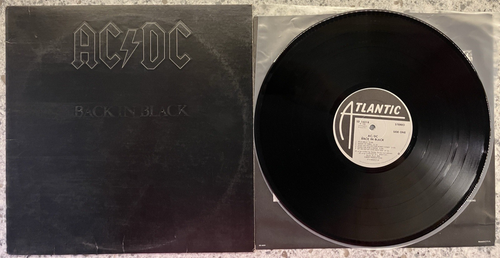 ACDC Back In Black 1980 LP 1st Pressing SD16018 Masterdisk RL GRAY PRINT VG+ - Picture 1 of 4