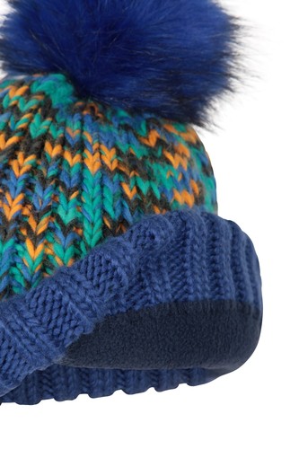 Mountain Warehouse Fluff Bomb Kids Beanie Girls Lightweight Knitted Winter Hat - Picture 11 of 32