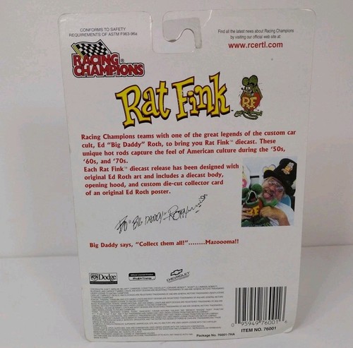 2000 Racing Champions Rat Fink Dodge Collectible 1/64 - Picture 2 of 7