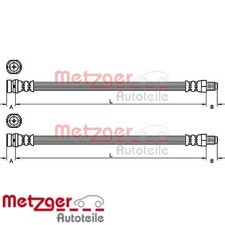 2x Bremsschlauch Metzger 4110450 2 Bremsschläuche rechts links für Ford