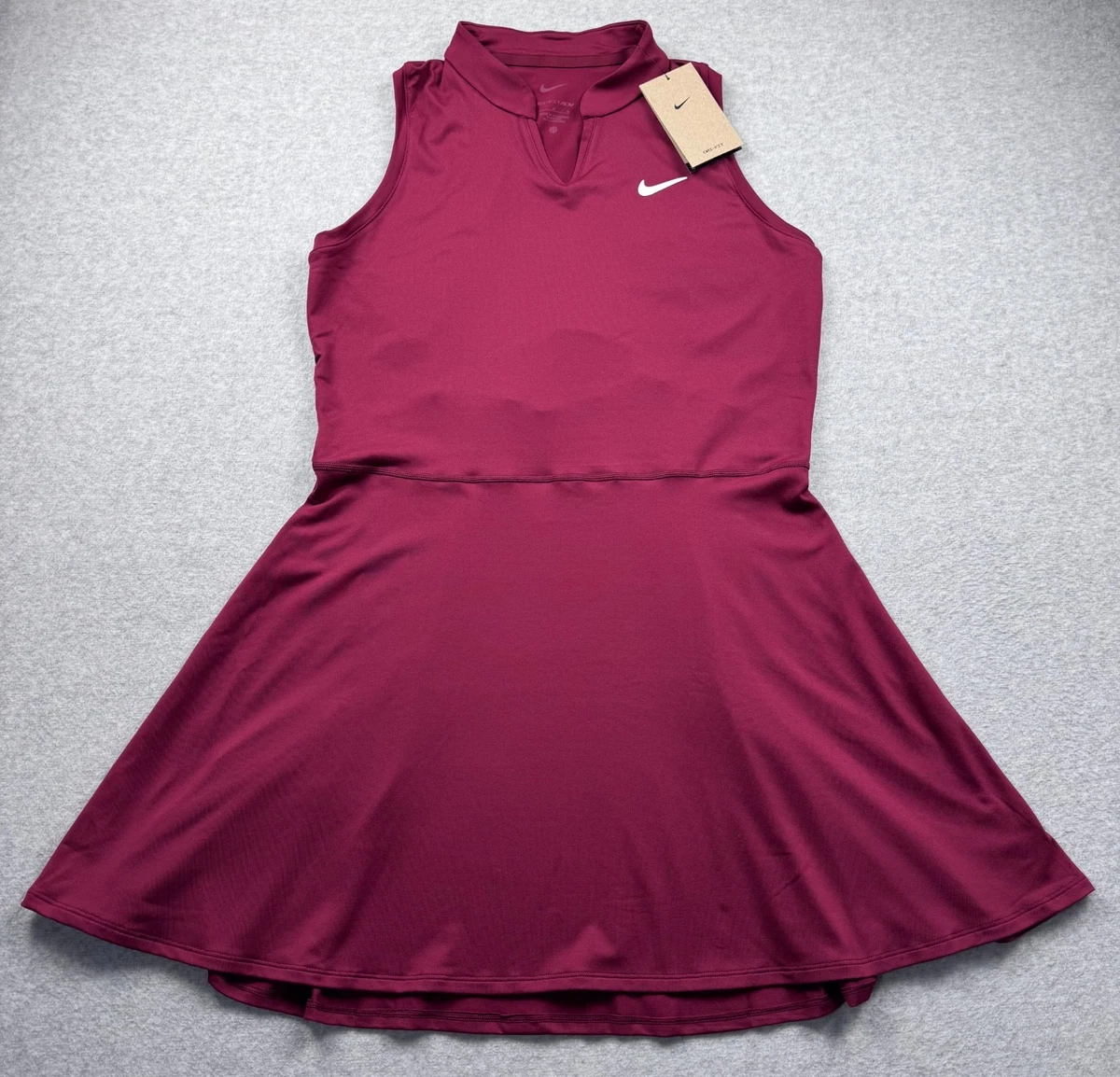 open lace back dress Red, Pink, and White Colour Block Nike Tennis Dress