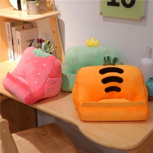 Fruits Tablet Stand Pillow Portable Triangle Tablet Holder Soft Plush Pill HLF