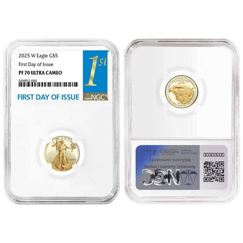2025-W Proof $5 American Gold Eagle 1/10 oz NGC PF70UC FDI First Label - Picture 3 of 3