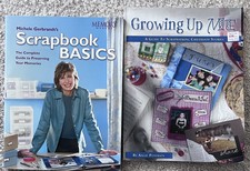 Lot of 2 Scrapbooking Books: Scrapbook Basics and Growing Up Me; Excellent Cond