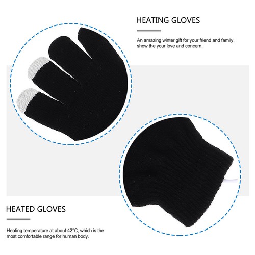 2 Pairs USB Heating Gloves Touchscreen Mitts Winter Hand Warmers for Outdoor - Picture 7 of 12