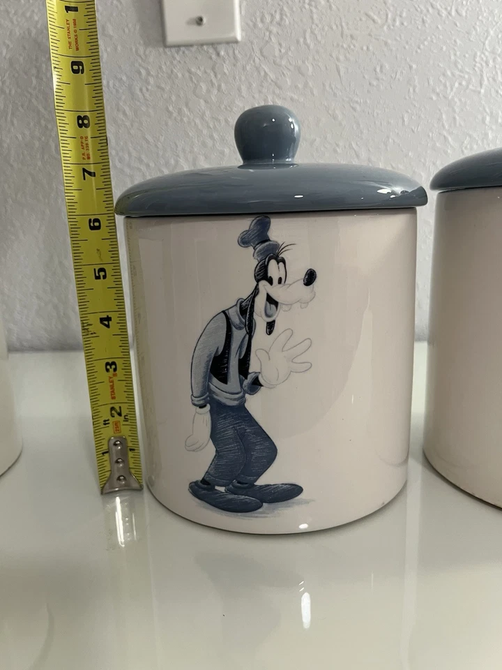 Juego 4 Botes de Cerámica Disney Mickey Goofy Pato Donald Minnie Mouse Cocina Foto 3 de 4