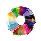  100 Pcs Geschenkbeutel Mit Kordelzug Kleine Organzasäckchen Geschenktüten