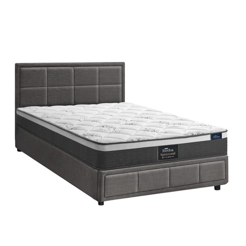 Oikiture Bed Frame King Single Size Gas Lift Storage With Mattress Set Grey BOSS - Picture 9 of 10