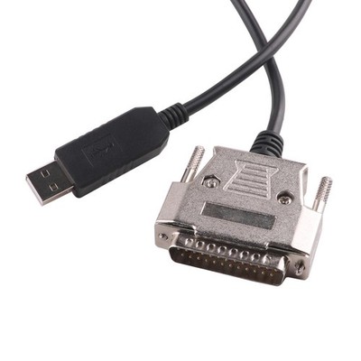 USB to DB25 RS232 Serial Adapter Converter Cable Null Modem FTDI Driver Progr...