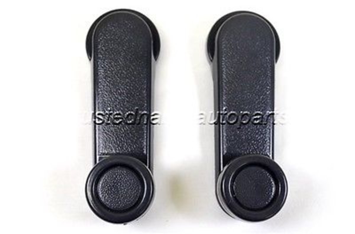 fits 1986 to 1997 Nissan Pickup Window Crank Handle Left and Right Gray