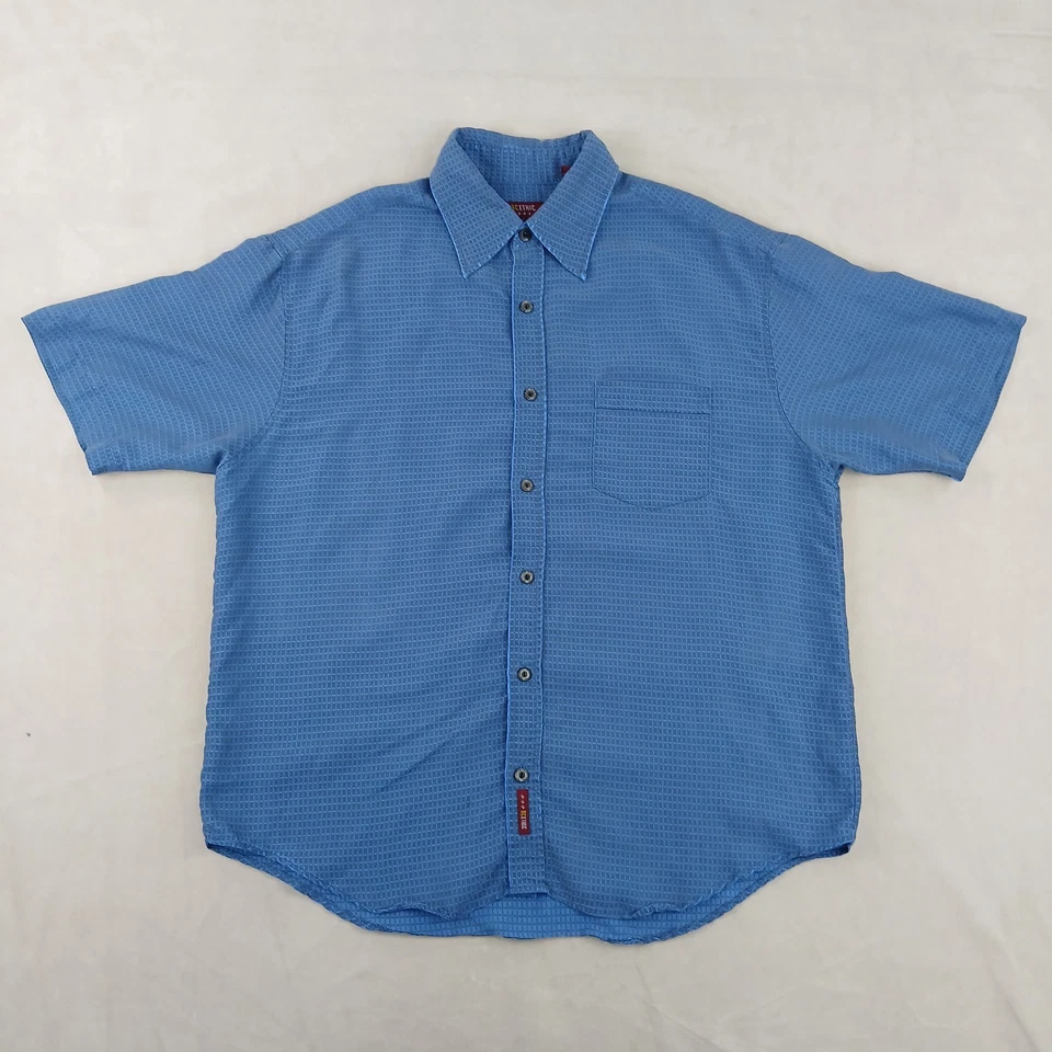 VTG BC Ethic Large Mens Shirt Camp Hawaiian 90s Short Sleeve Button Up 24x27 - Image 2 of 4