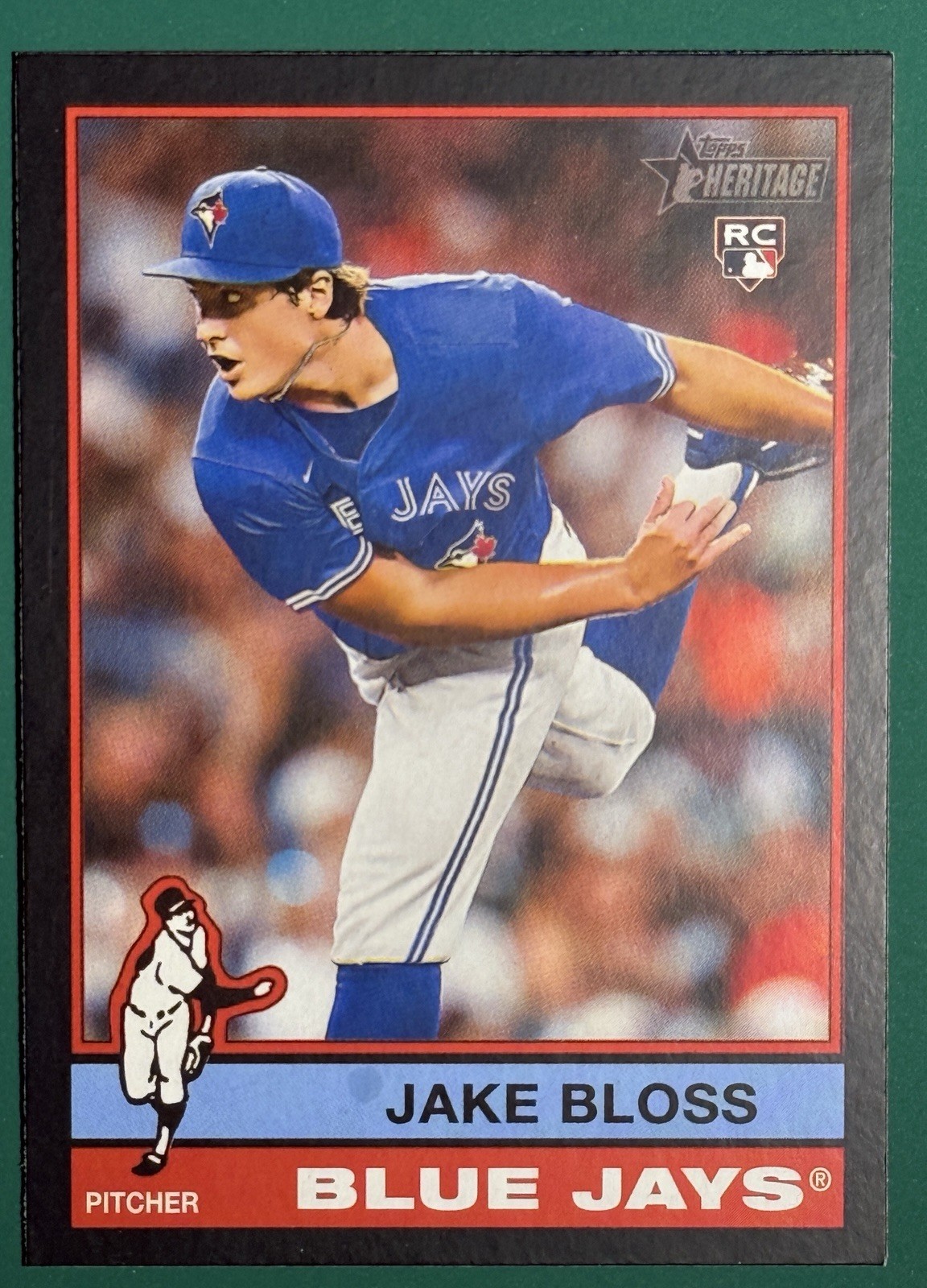 2025 Topps Heritage Jake Bloss RC Black Border Print Run /50 Toronto Blue Jays