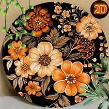 8x8" Russian Flowers Aluminum Art - Living Room/Office Decor