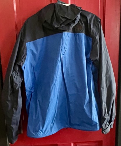 The North Face DryVent Rain Jacket Mens Med Blue Black Full Zip Hooded Summer - Picture 4 of 8