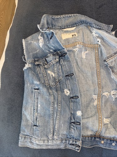 Rag’n’Bone ladies brand new extra small distressed denim Vest XS - Picture 5 of 11