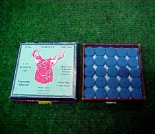 Box (50) Full Count Tweeten's ELK MASTER 14mm Billiard Pool Cue Tips NOS!
