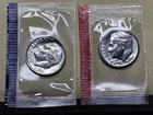1989 P & D Roosevelt Dime 10C Philadelphia Denver in Mint Cello Free Shipping