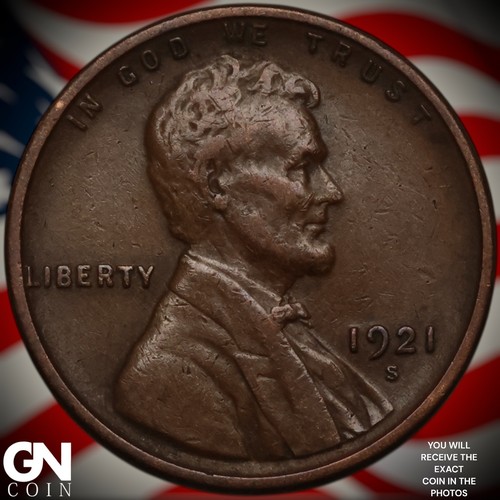 1921 S Lincoln Cent Wheat Penny Z9192