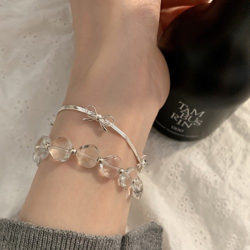 Galvanisiertes Silber Kupfer Armband mit Schleifen Design für Modeliebhaber - Picture 9 of 12