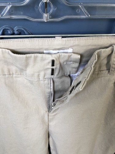 Dockers Damen-Freizeithose beige khaki vorne flach mittlere Leibhöhe gerades Bein Größe 10 - Bild 5 von 7