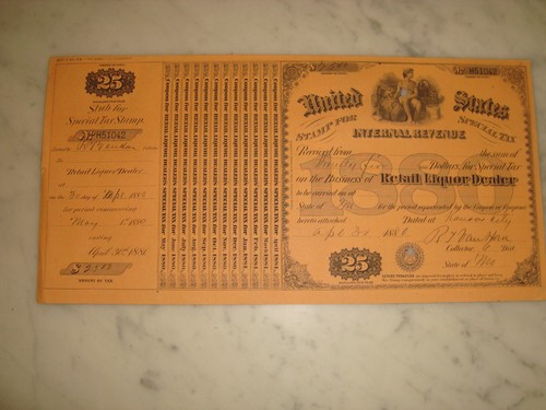 Lot 1880s US IRS Special Tax Stamp Tobacco Liquor Cigars Export Signatures - Picture 13 of 24