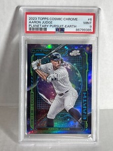 2023 Topps Cosmic Chrome Planetary Pursuit Earth #PPE6 Aaron Judge SSP PSA 9