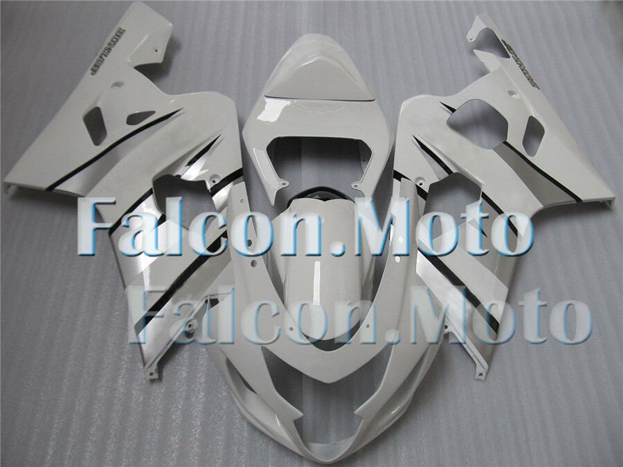 White Silver Fairing Fit for 2004 2005 GSXR 600 750 K4 Injection Plastic ABS aIH item image