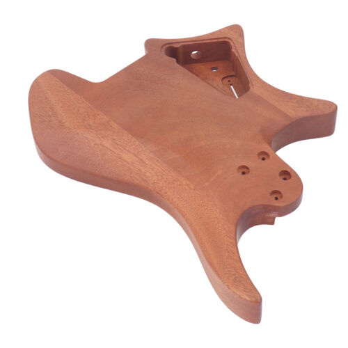 Cuerpo de barril de guitarra sin terminar pulido caoba hágalo usted mismo 6 cuerdas eléctrico sin cabeza CHU - Imagen 23 de 24