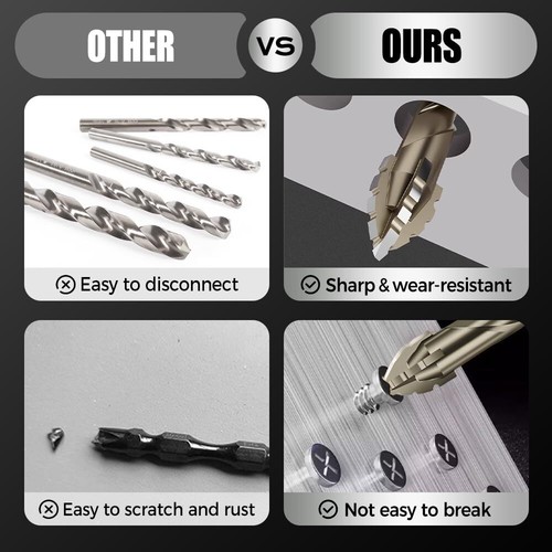 12PCS/SET 4-Blade Saw Tooth Eccentric Drill Bit Four-Edge Serrated Drill Bits - Picture 12 of 20