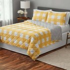 Mainstays Check Yellow Gingham Polyester Pillow Shams, Standard (2 Pack)