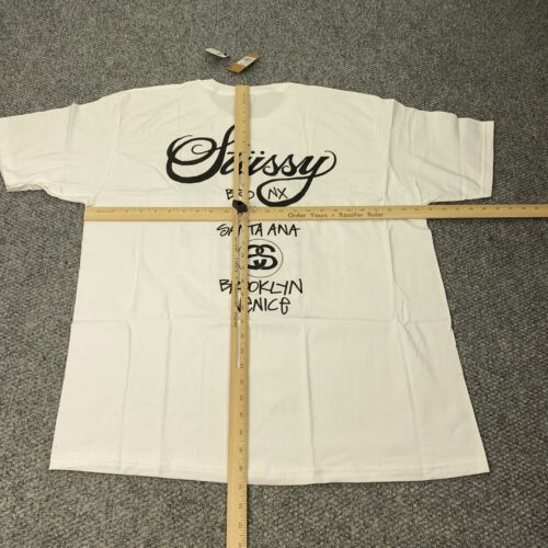 SET OF 3 Stussy Dover Street Market World Tour Tee Mens XL Black Red White NWT - Picture 7 of 21