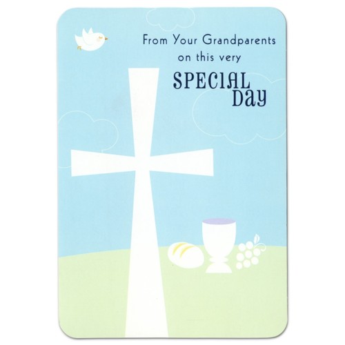 Cute FIRST COMMUNION Card FROM GRANDPARENTS, Congratulations by DaySpring +✉ - Picture 1 of 5