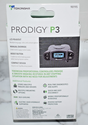 Tekonsha P3 Prodigy 90195 Electric Trailer Brake Control Module Controller NEW - Picture 3 of 9