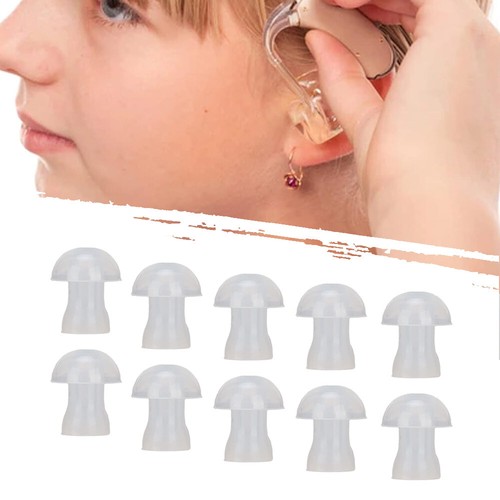 10Pcs Hearing Amplifier Replacement Ear Plug Tips Silicone Aid Domes Ear Tips - Picture 3 of 14