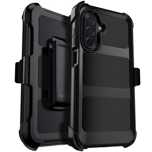 Black Case For Samsung Galaxy A26 5G Heavy Duty Protective Cover / Belt Clip - Bild 10 von 37