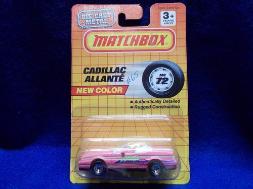 Matchbox MB72 Pink Cadillac Allante w/ White Interior, New Color