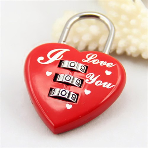 2 PCS Liebe Passwortsperre Codeschloss in Herzform Vorhängeschlösser - Bild 8 von 11