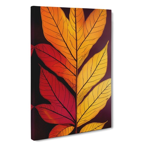 An Incredible Leaf Canvas Wall Art Print Framed Picture Home Decor Living Room - Picture 2 of 4