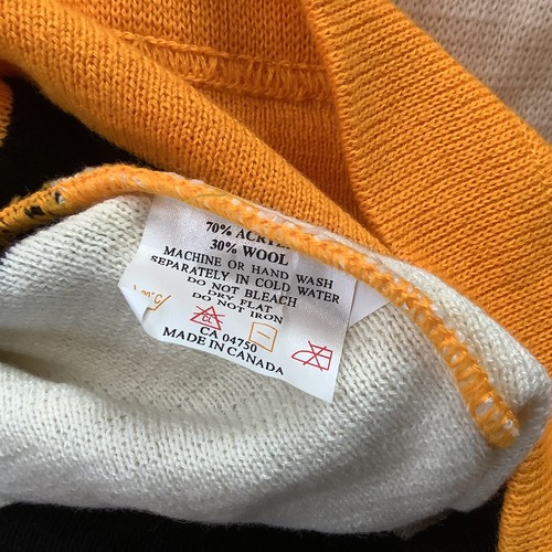 Vintage Ebbets Field Flannels Boston Bruins sweater jersey XL stitched Wool Mix - Picture 11 of 11