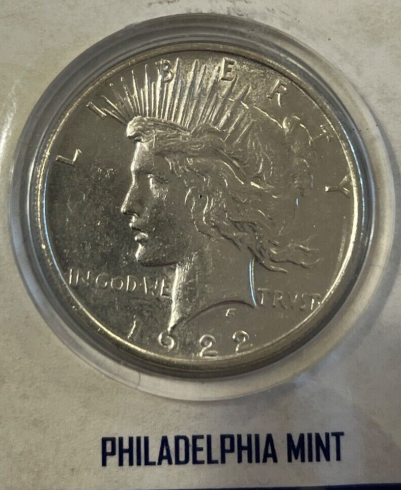 1922 First Commemorative Mint 1922 SILVER PEACE DOLLAR & READER'S