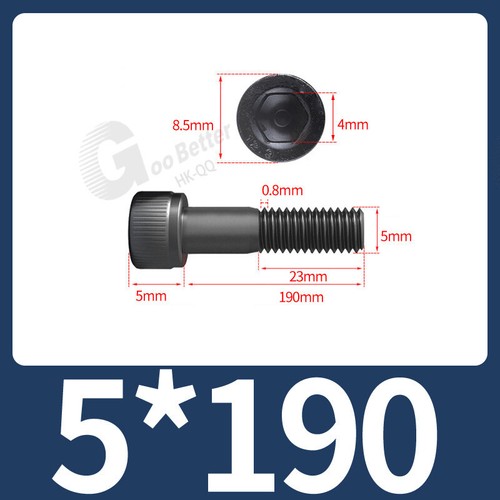 M2 M3 M4 - M12 High Tensile 12.9 Cap Head Allen Bolts Self Colour Socket Screws - Picture 80 of 232